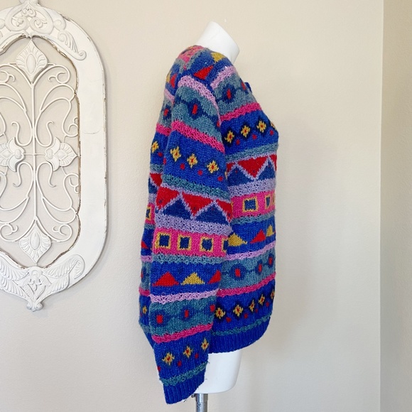 ❌SOLD❌ Bolder World | Women's Colorful Chunky Knit Cardigan Sweater | Size: M - Picture 6 of 8